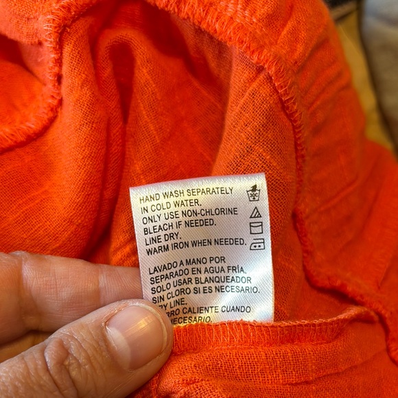 NWT Bila77 orange Darla Knee-Length Sundress with Flutter Sleeves sz S - Picture 5 of 9